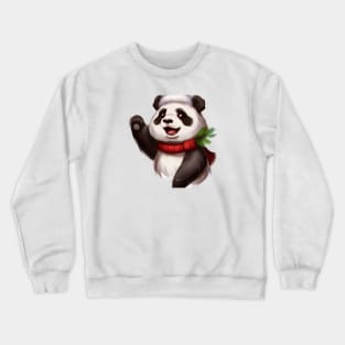 Cute Panda Drawing Crewneck Sweatshirt